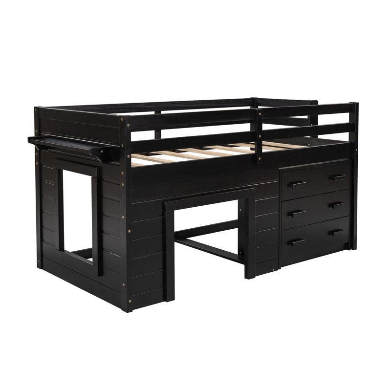 Harriet Bee Azaree Kids Twin Loft Bed with Drawers Wayfair